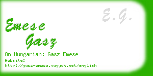 emese gasz business card